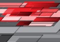 Abstract red gray overlap technology futuristic background vector