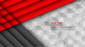 Abstract red gray triangle on a vector illustration of a dark mesh circle design