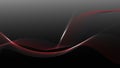 Abstract red and gray wave lines lighting effect on dark background