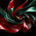 Abstract Red and Green Christmas Ribbon Background Royalty Free Stock Photo