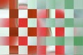 Abstract red and green colored chess pattern wallpaper