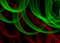 Abstract Red And Green Curly Smoke Background. Royalty Free Stock Photo