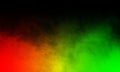 Abstract red and green Smoke mist fog on Black Background. Royalty Free Stock Photo