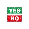 Abstract Yes and No Stamp Template Vector Royalty Free Stock Photo