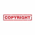 Abstract Red Grungy Copyright Rubber Stamps Sign Illustration Vector Royalty Free Stock Photo