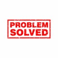 Abstract Red Grungy Problem Solved Rubber Stamps Sign Illustration Vector