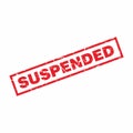 Abstract Red Grungy Suspended Rubber Stamps Sign Illustration Vector Royalty Free Stock Photo