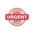 Abstract Red Grungy Urgent Rubber Stamps Sign with Circle Shape Illustration Vector
