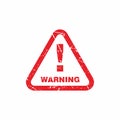Abstract Red Grungy Warning Rubber Stamps Sign with Triangle Shape Illustration Vector Royalty Free Stock Photo