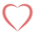 Abstract red halftone heart frame vector illustration for romantic design Royalty Free Stock Photo