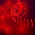 Abstract red halo background matrix Royalty Free Stock Photo