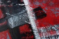Abstract red. Hand-painted background. Fragment of artwork. Royalty Free Stock Photo