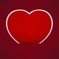 Abstract Red Heart paper background.