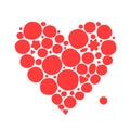 Abstract red heart shape, sketch for your design Royalty Free Stock Photo