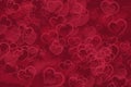 Abstract red hearts bokeh background Royalty Free Stock Photo