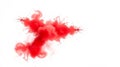 Red ink splash on white background Royalty Free Stock Photo