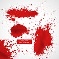 Abstract red ink splatter texture background