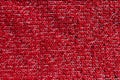 Knit Texture Close Up. Abstract Red Fabric Background. Royalty Free Stock Photo