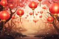 Abstract red lantern chinese newyear therme background Royalty Free Stock Photo