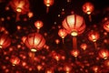 Abstract red lantern chinese newyear therme background Royalty Free Stock Photo