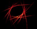 Abstract red laser beam pattern