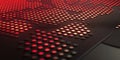 Abstract Red LED Light Pattern on Dark Surface Futuristic Technology Background Royalty Free Stock Photo