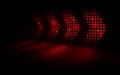 Abstract red light arrows speed futuristic on dark background. vector illustration Royalty Free Stock Photo