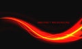 Abstract red light curve speed technology on black design modern futuristic background vector Royalty Free Stock Photo