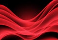 Abstract red light curve wave on black design modern luxury futuristic background vector Royalty Free Stock Photo