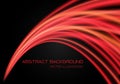 Abstract red light fast speed curve motion black technology luxury background vector illustration. Royalty Free Stock Photo