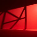 Abstract Red Light Pattern with Geometric Shadows Royalty Free Stock Photo