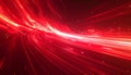 Streaking red light trails and glowing particles on a dark background abstract streaks Royalty Free Stock Photo