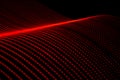 Abstract red lights. Electricity in geometric form. Pattern forming points Royalty Free Stock Photo