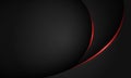 Abstract red line light curve black shadow on dark grey geometric with blank space design modern luxury background vector Royalty Free Stock Photo