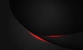 Abstract red line light curve black shadow on dark grey geometric with blank space design modern luxury background vector Royalty Free Stock Photo