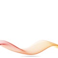 Abstract red line orange wave yellow band on white background. vector illustration Royalty Free Stock Photo