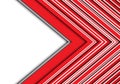 Abstract red lines arrow direction on white blank space design modern futuristic background vector Royalty Free Stock Photo