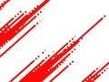 Abstract red lines and dots pattern isolated on white background Royalty Free Stock Photo
