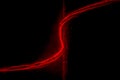 Abstract red lines drawn by light on a black background Royalty Free Stock Photo