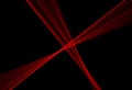 Abstract red lines drawn by light on a black background Royalty Free Stock Photo