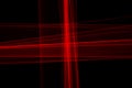 Abstract red lines drawn by light on a black background Royalty Free Stock Photo