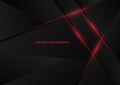 Abstract red lines light polygon overlapping layers design modern futuristic background