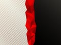 Abstract red low polygon white and black contrast background Royalty Free Stock Photo