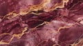 Abstract red marble texture with golden lines on glossy surface for background or wallpaper presentation. Aspect ratio 16:9.