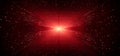An abstract red matrix background comprising a digital tech display and computer cyberspace graphic forms a futuristic Royalty Free Stock Photo