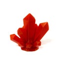 Abstract red model printed on 3d printer close-up.