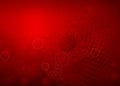 Abstract Red molecular illustration design Background