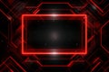 abstract red neon frame on a black background Royalty Free Stock Photo