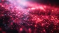 Abstract Red Network with Bokeh Lights Royalty Free Stock Photo