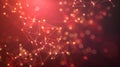 Abstract Red Network Connection Background with Glowing Plexus Lines and Particles, High Tech Digital Communication Concept with Royalty Free Stock Photo